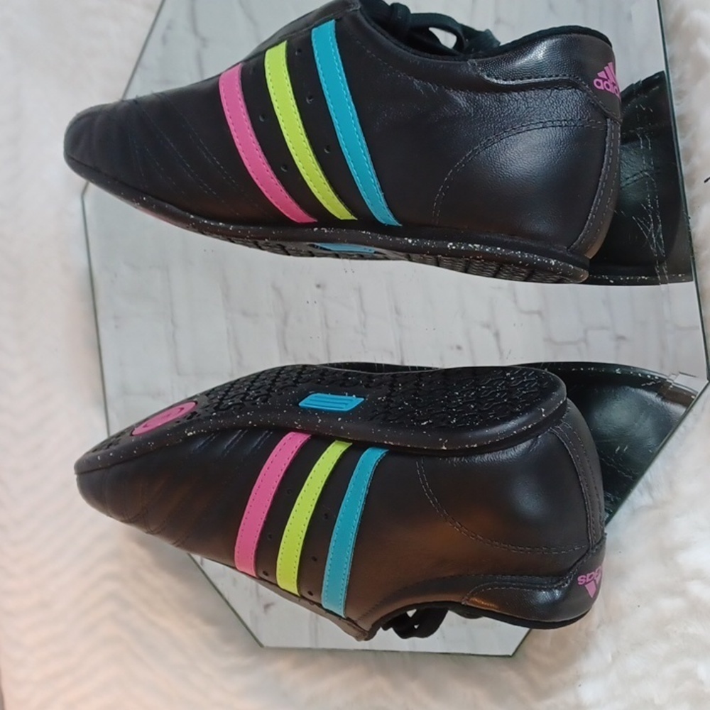 ADDIDAS Woman Black & Rainbow Athletic  Sneakers 9M‎ - Picture 3 of 9